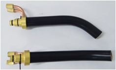 500A - CUELLO ANGULO 45º REFRIGERADO AGUA LARGO 170mm